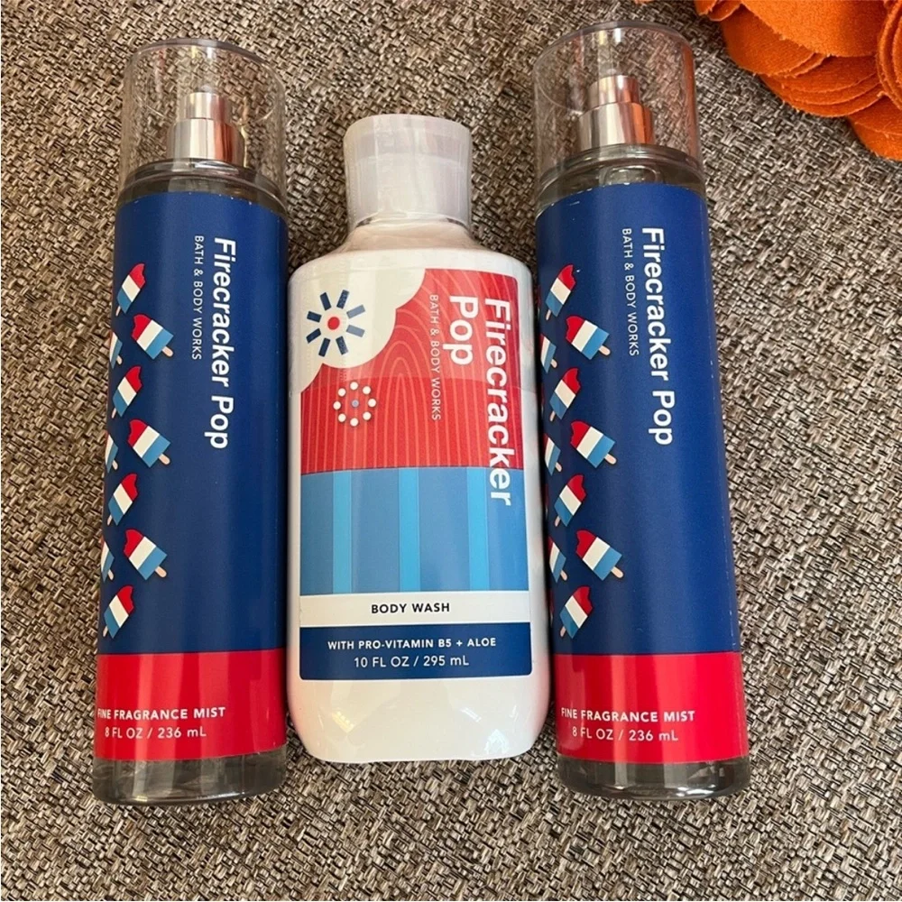 ❣️🆕Bath&Body Works 3PC Full Size Firecracker Pop Bundle❣️ - Picture 2 of 3
